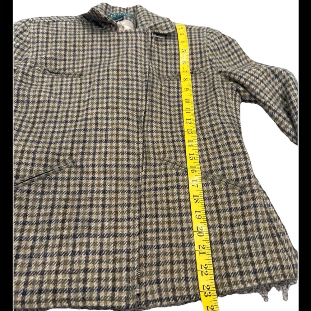 Lauren Ralph Lauren Vintage 100% Wool Houndstooth Jacket Blazer Womens Size 4 - Picture 13 of 14